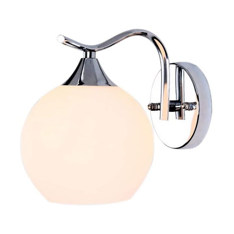 HOME NEAT - Lámpara de pared moderno con pantalla de bola vidrio E27 Plata