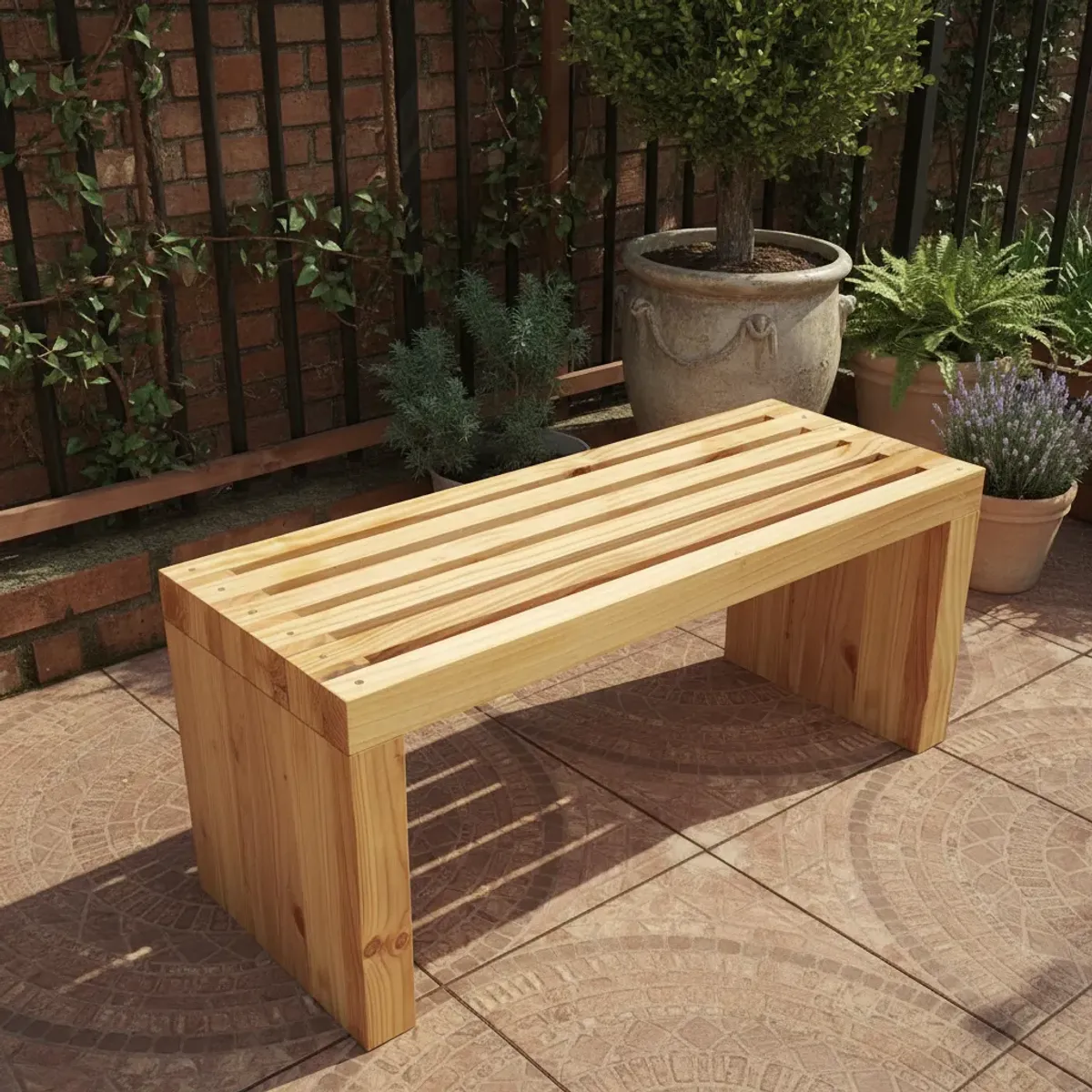 GENERICO - Banco De Madera Terraza Jardín 100 Cm Modelo Kuyen