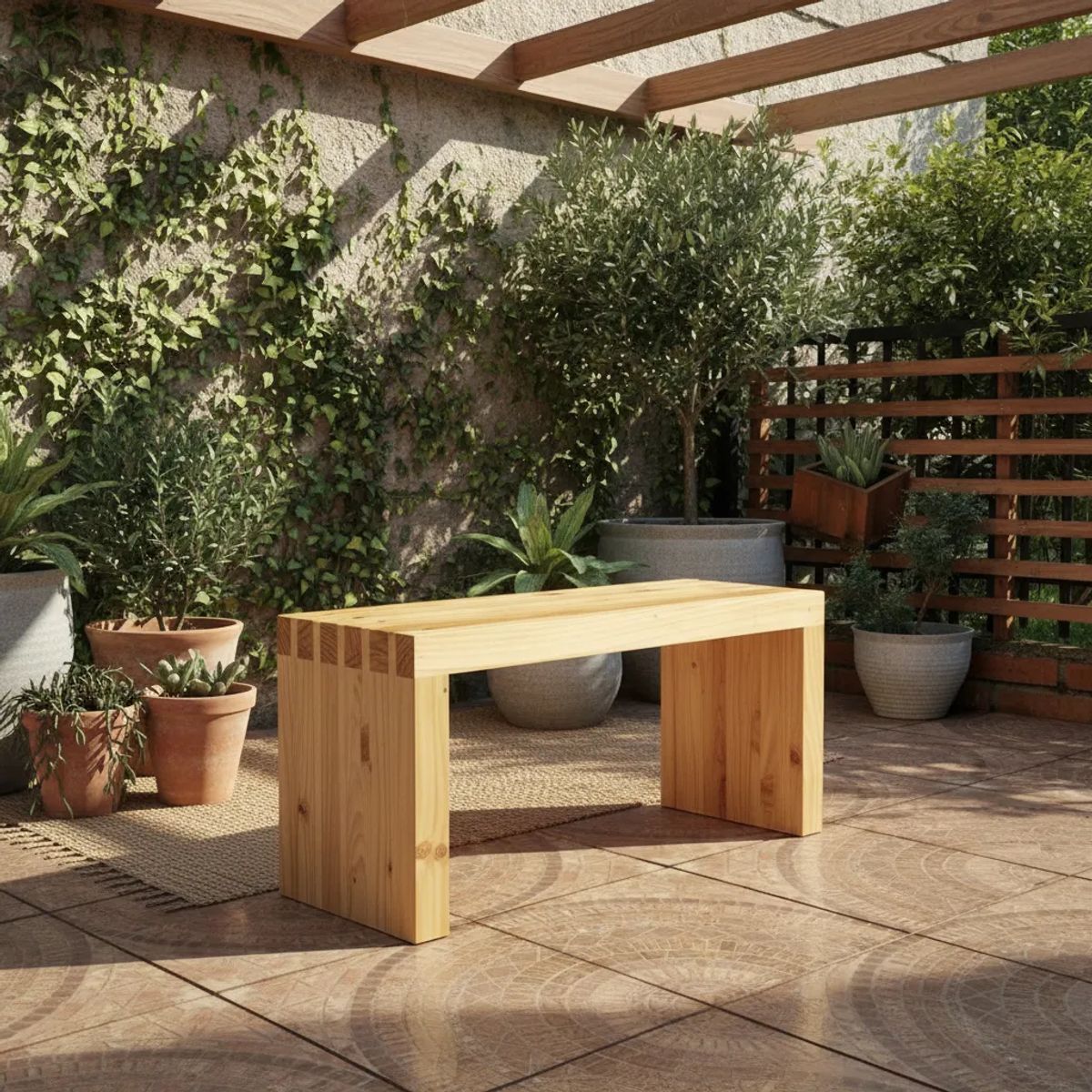 GENERICO - Banco De Madera Terraza Jardín 100 Cm Modelo Kuyen