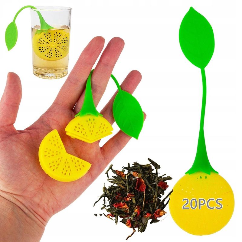 KUANGYE - Infusor De Té Frutas De Silicona Forma De Limón 20pcs