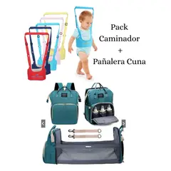GENERICO - Pack Bolso Pañalera Cuna + Arnés Caminador para Bebe