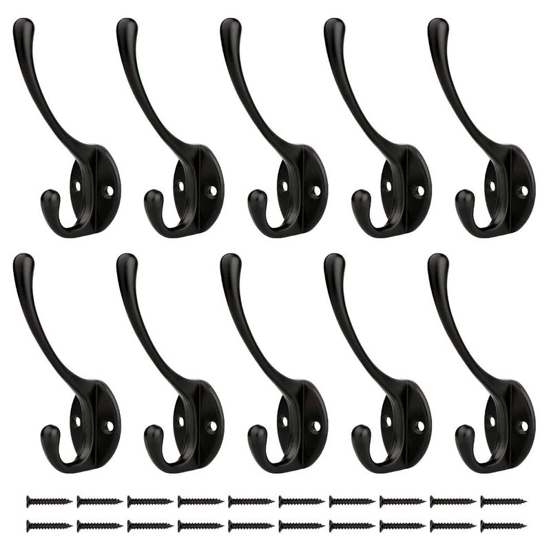 GENERICO - Ganchos Colgadores De Pared Con Tornillos Para Colgar 10Pcs