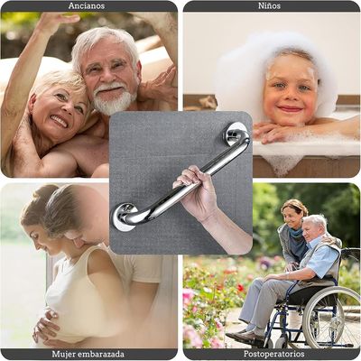 Imagen 2 del producto 2 Piezas 40cm Pasamano Acero Inoxidable Para Baño Escalera