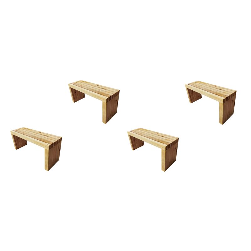 GENERICO - 4 unidades Banca De Madera 100 Cm De Largo