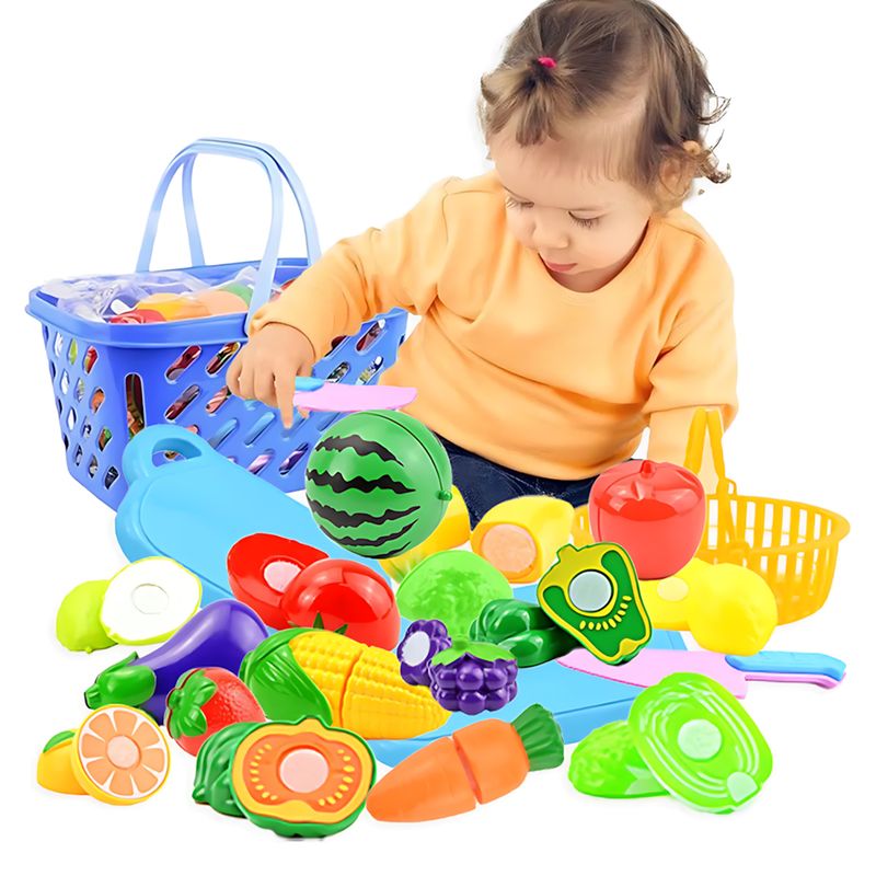 GENERICO - 23Pcs  Frutas Y Verduras De Juguete Para Cortar Para Regalo
