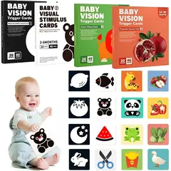 GENERICO - Tarjetas De Estimulación Visual Para Bebés Regalo 80 Páginas