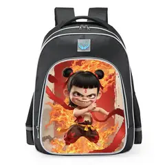 DANWEILE - Mochila para estudiantes Nezha conquista al Rey Dragón-1