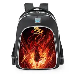 DANWEILE - Mochila para estudiantes Nezha conquista al Rey Dragón-13