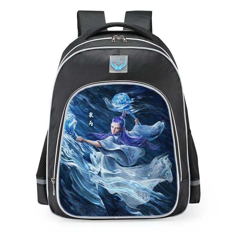 DANWEILE - Mochila para estudiantes Nezha conquista al Rey Dragón-17
