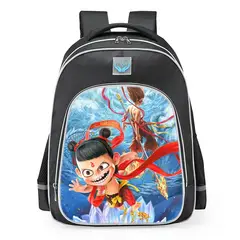 DANWEILE - Mochila para estudiantes Nezha conquista al Rey Dragón-6