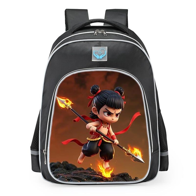 DANWEILE - Mochila para estudiantes Nezha conquista al Rey Dragón-8