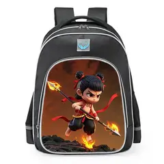 DANWEILE - Mochila para estudiantes Nezha conquista al Rey Dragón-8