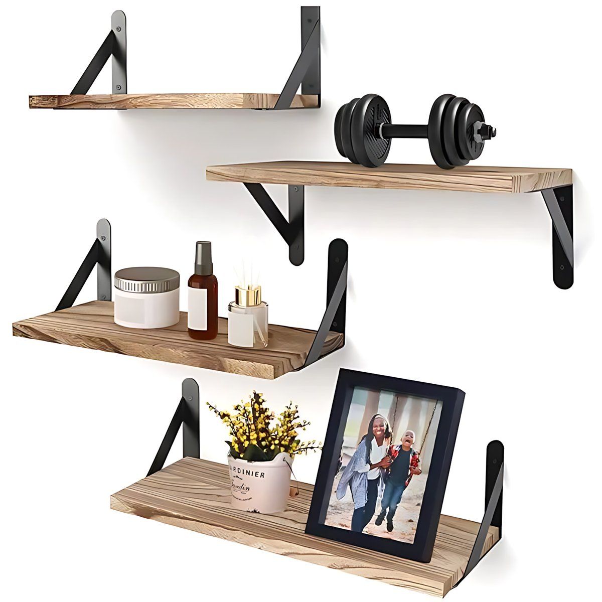 EINICIO - 4 Estantes Flotantes Montados En La Pared Para Salón Cocina