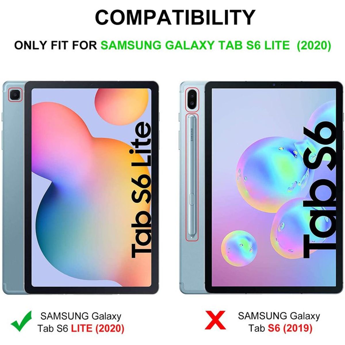 HOME NEAT - Funda teclado español ñ para galaxy tab s6 lite 10.4 sm-p610/p615