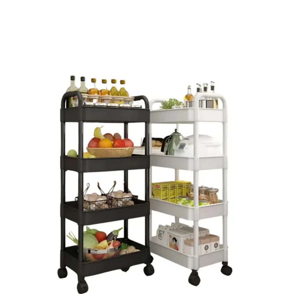 GENERICO - Carrito De Almacenamiento De 4 Niveles Con Asa, Cocina, Baño NV