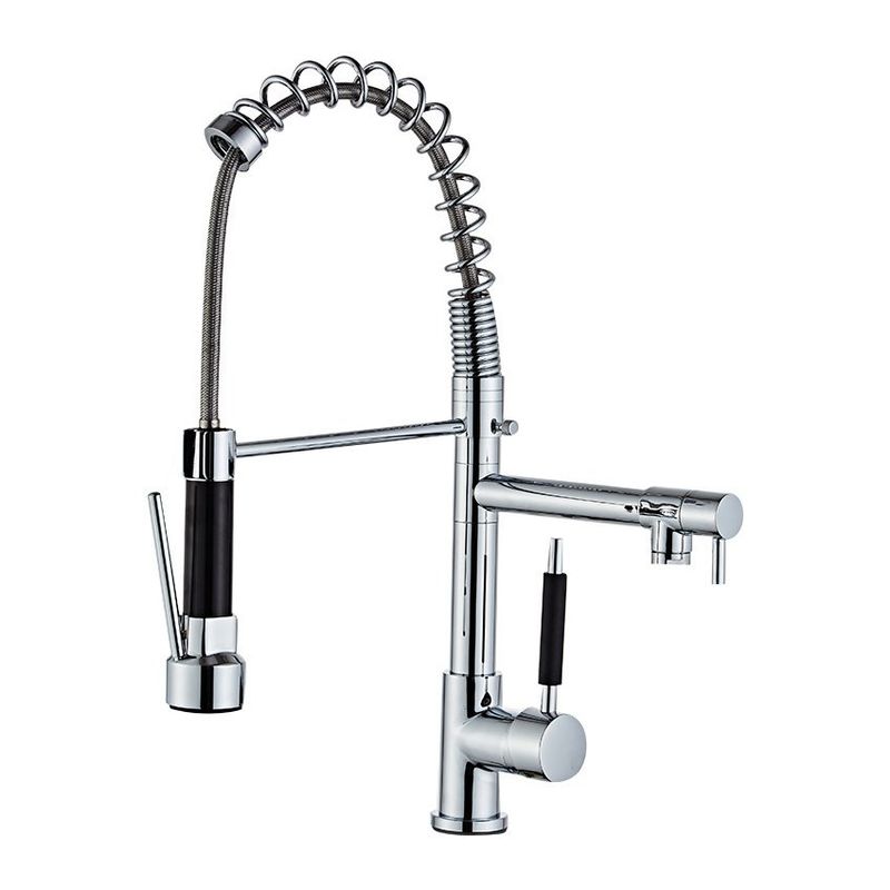 DANWEILE - Grifo llave lavaplatos monomando cocina extensible triple