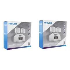 PHILCO - Pack 02 Lampara De Emergencia Led 2 Focos Certificada