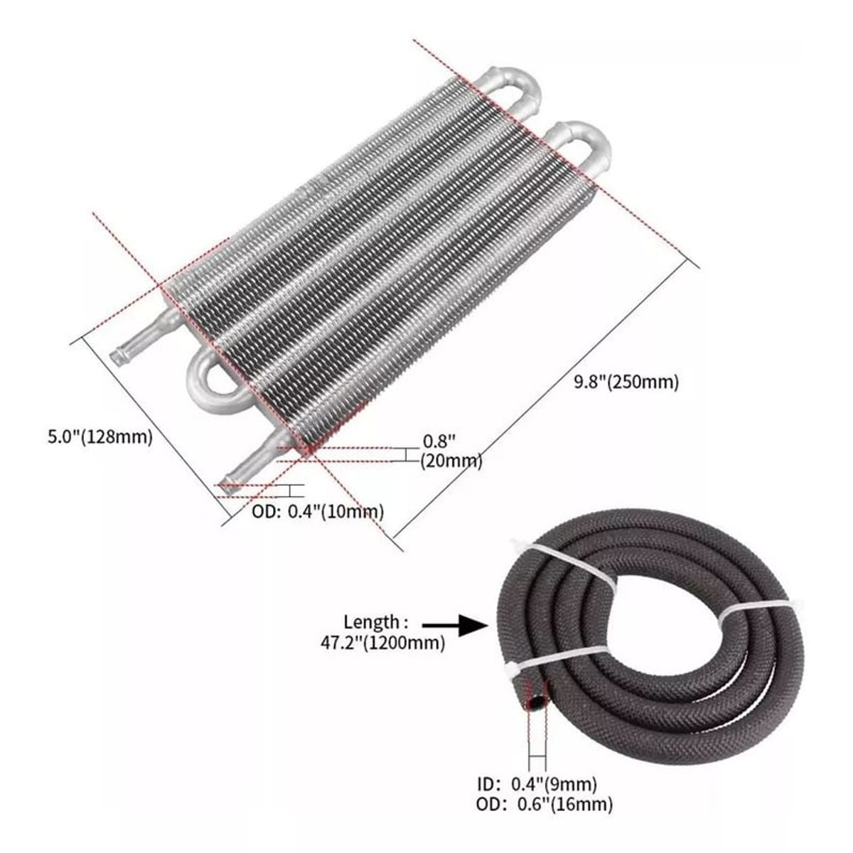 GENERICO - Radiador Enfriador Aceite 4celdas Caja At Universal