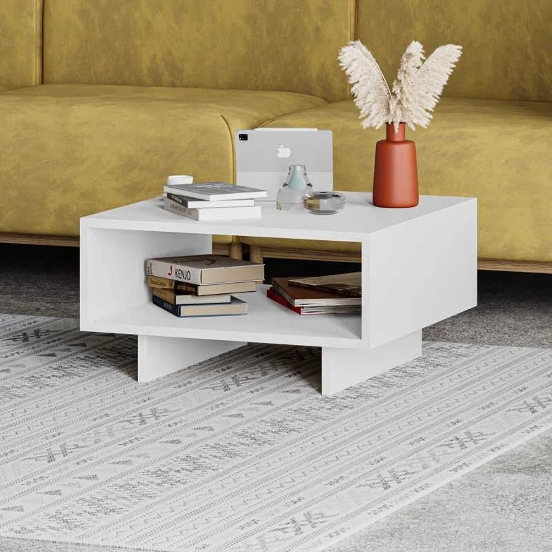 GENERICO - Mesa de Centro Minimalista con Espacios de Almacenamiento
