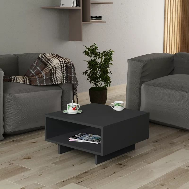 GENERICO - Mesa de Centro Minimalista con Espacios de Almacenamiento