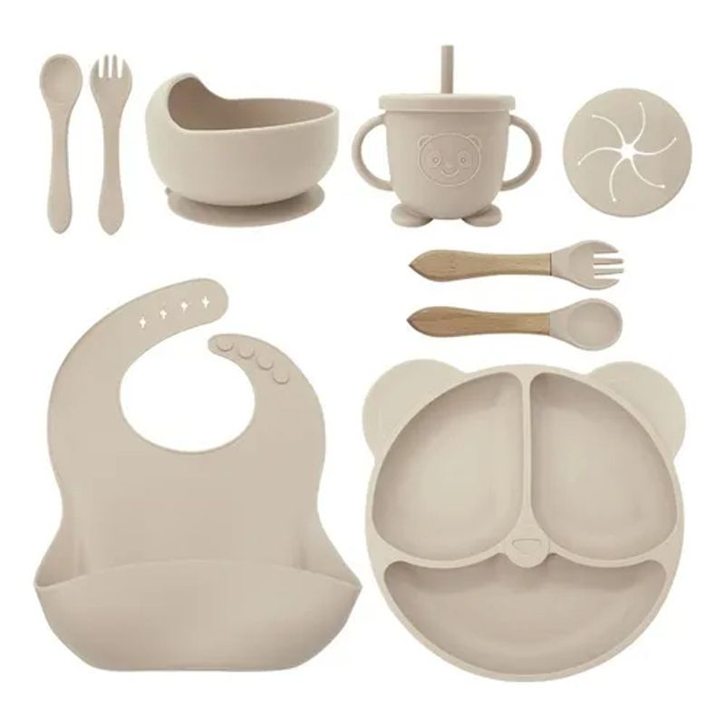 EDWINAYY - Juego De Alimentación Silicona Antideslizante Para Bebé 9pcs