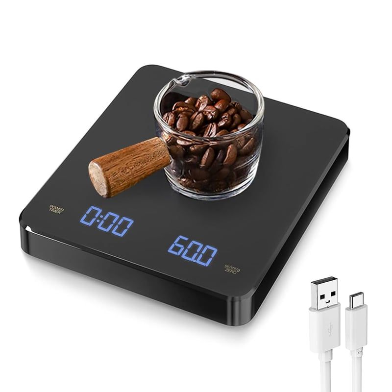 GENERICO - Báscula De Café Digital Con Temporizador Y Indicador LED