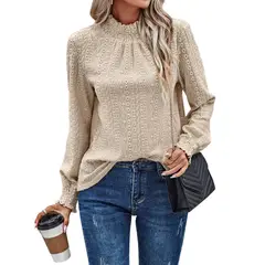 BLWOENS - Polera Manga Larga Mujer - Beige