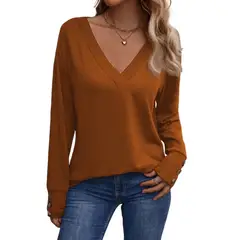 BLWOENS - Polera Manga Larga Mujer - Naranja
