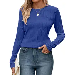 BLWOENS - Polera Manga Larga Mujer - Azul
