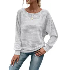 BLWOENS - Polera Manga Larga Mujer - Gris