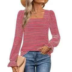 BLWOENS - Polera Manga Larga Mujer - Rojo