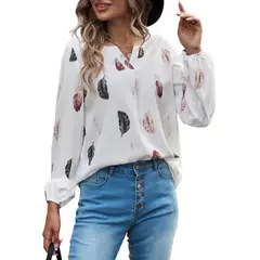 BLWOENS - Polera Manga Larga Mujer - Blanco