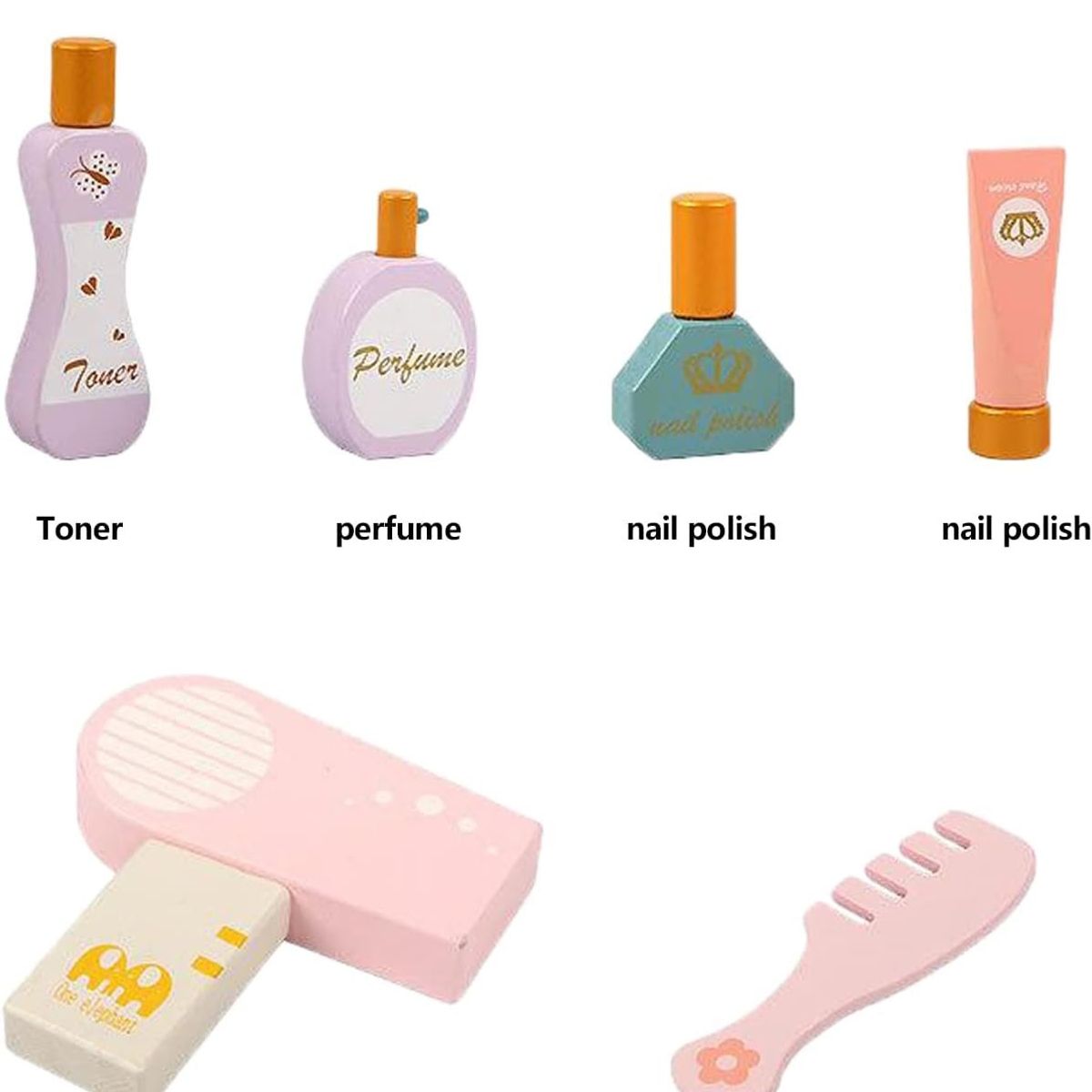 KUANGYE - Set De Tocador Infantil Rosado Para Niñas