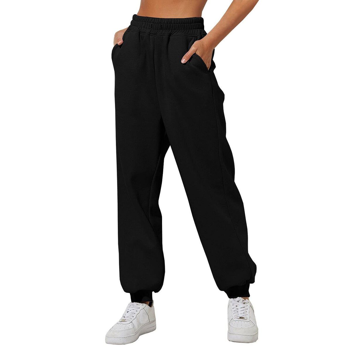 EDWINAYY - Pantalón Joggers Buzo Mujer última Tendencia Tiro Alto