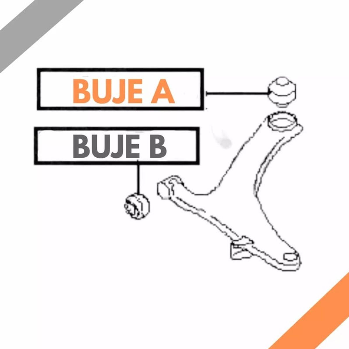 GENERICO - Kit Buje De Bandeja Delantera Subaru Forester 2008-2018