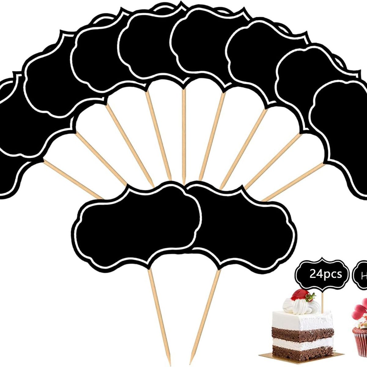 KUANGYE - 24 Pizarra Para Mensajes Decoracion Alimentos Marcadores