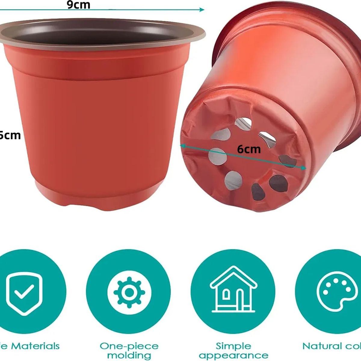 KUANGYE - 135 Maceteros Flexibles Vivero 9x8cm Terracota Kit Inicial