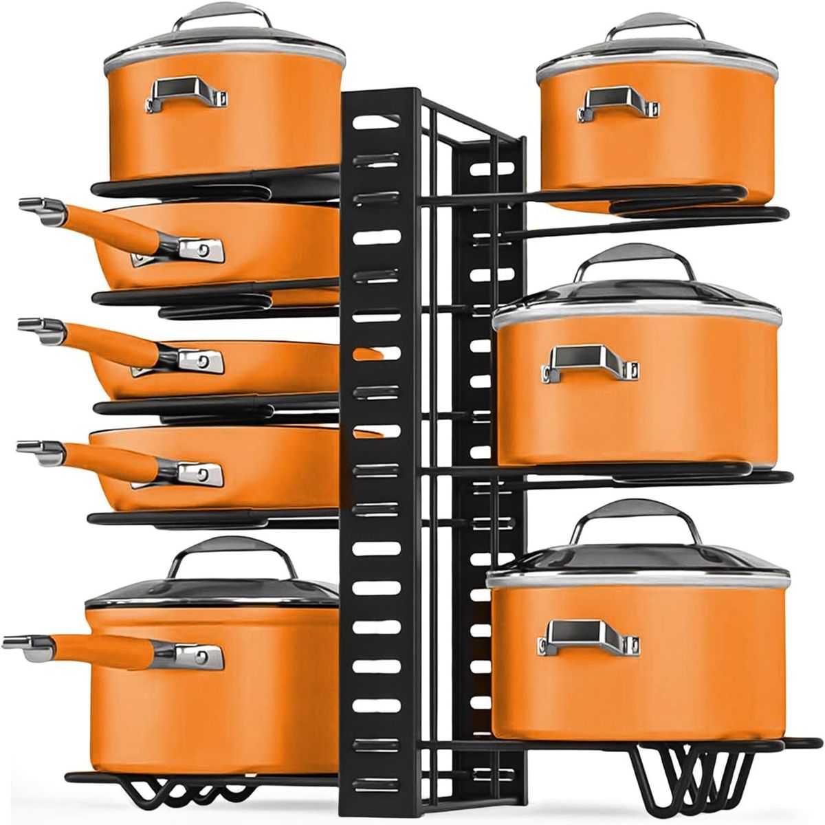 GENERICO - 3 En 1 Estante De Ollas Y Sartenes De Cocina De 8 Capas