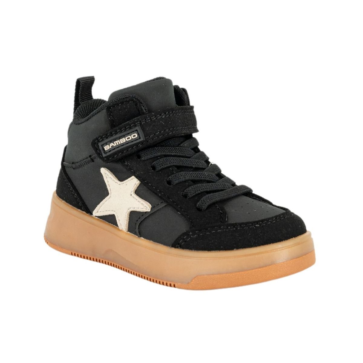 BAMBOO - Zapatilla Niño Negro Roma Bamboo