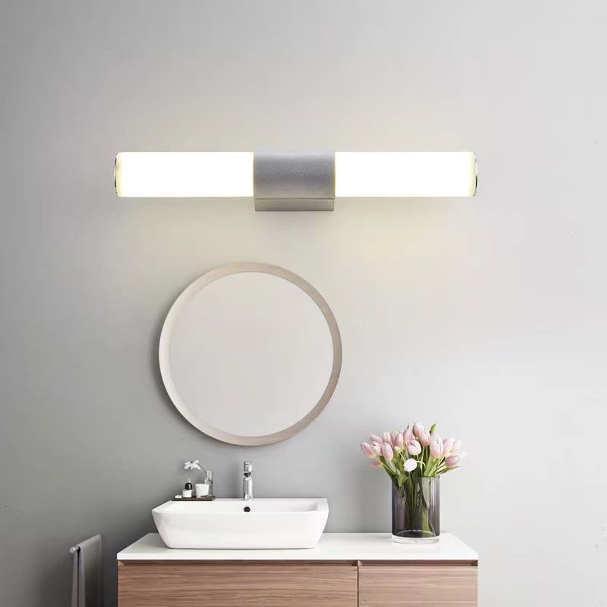 PUREPOWER - Tocador de baño moderno Luz LED Acrílico - Luz blanco 25cm