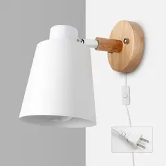 PUREPOWER - Nórdico Lámpara de pared con enchufe lámpara de pared de hierro E27