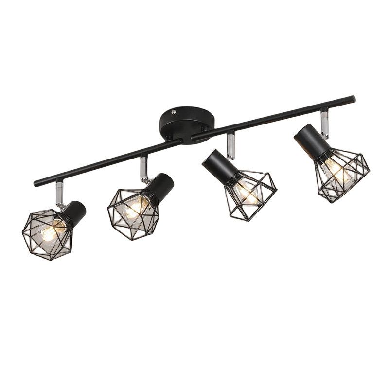 MMDH - Lámpara de techo Estilo Industrial Hierro LED CLA285 Negro 4.