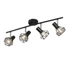 MMDH - Lámpara de techo Estilo Industrial Hierro LED CLA285 Negro 4