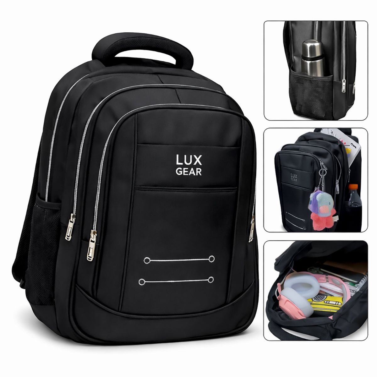 LUXGEAR - Mochila Escolar Notebook Niños Infantil Luxgear Bolso 40L.