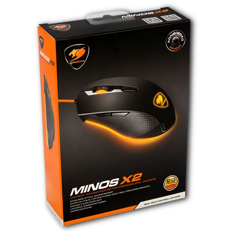 COUGAR - Mouse Gamer Cougar Minos X2 OMRON Retail Box - Negro