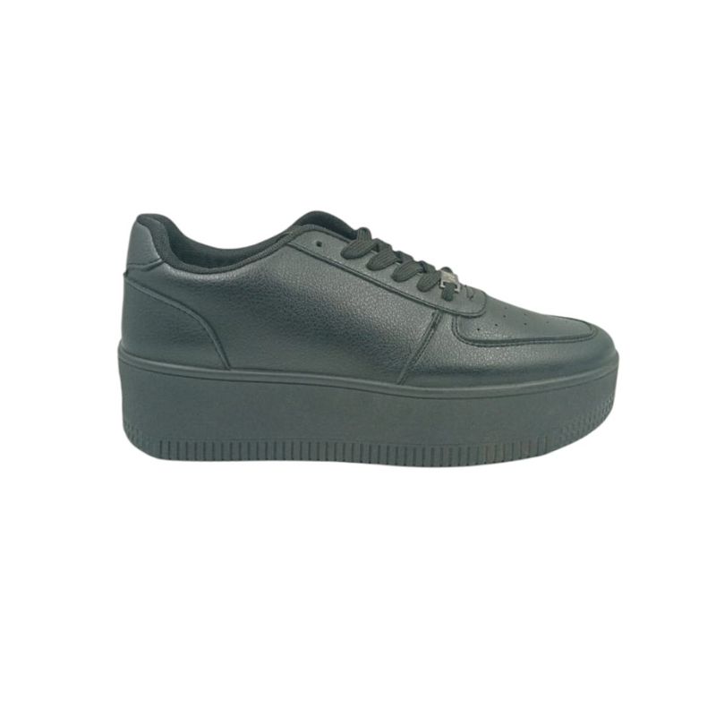 HERIEL - Zapatilla Negra Plataforma Mujer.