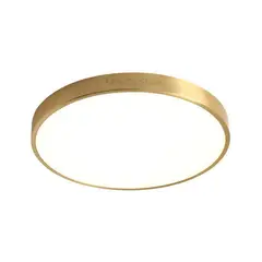 MMDH - Lámpara de techo LED circular con borde metálico 20cm - Dorado.