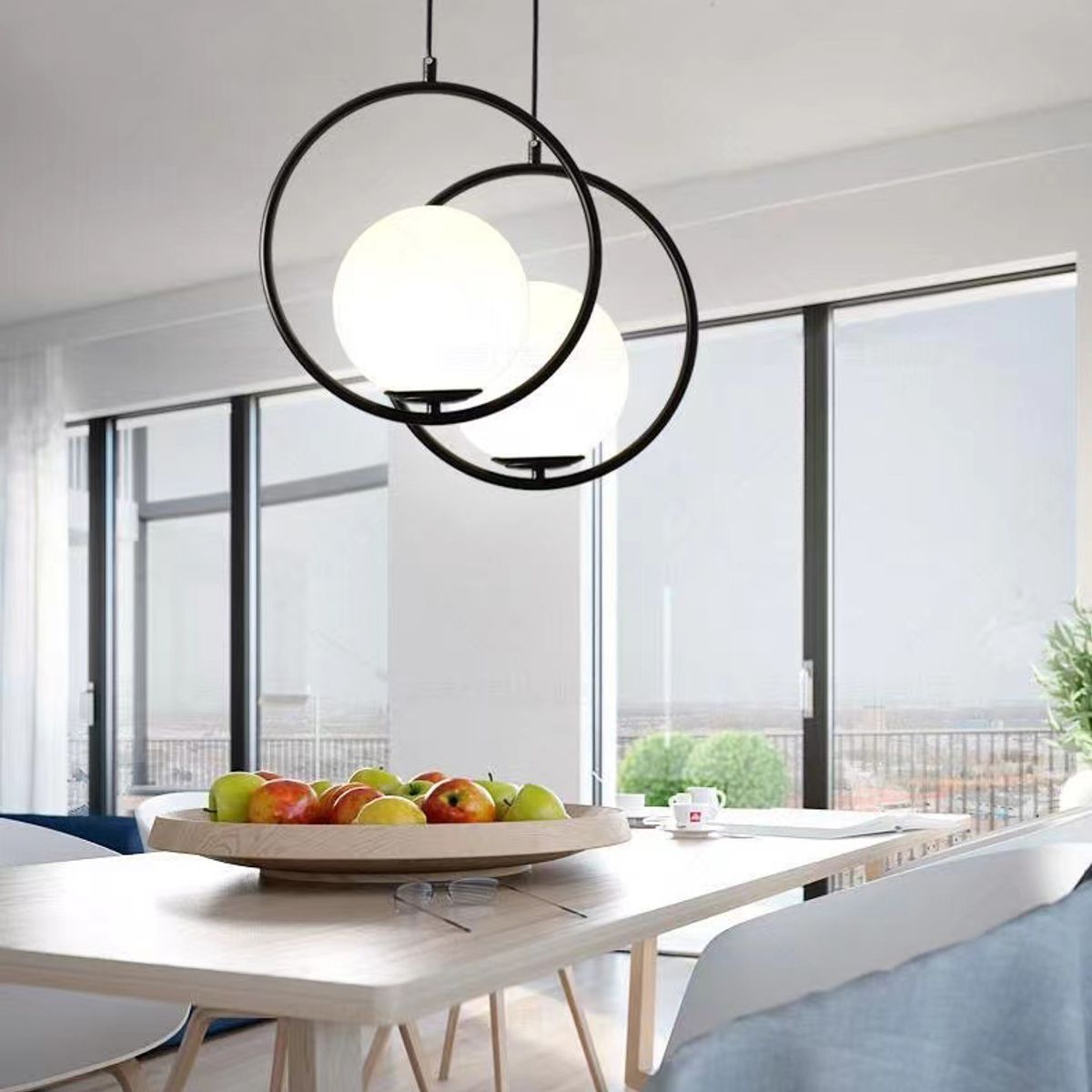 PUREPOWER - Lámpara colgante de cristal de la lámpara moderna globo techo-oro.