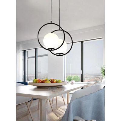 Imagen 2 del producto Lámpara colgante de cristal de la lámpara moderna globo techo-oro