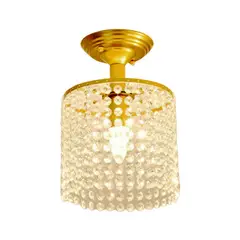 MMDH - Balcón de cristal k9 led dorado lámpara de araña cla200.